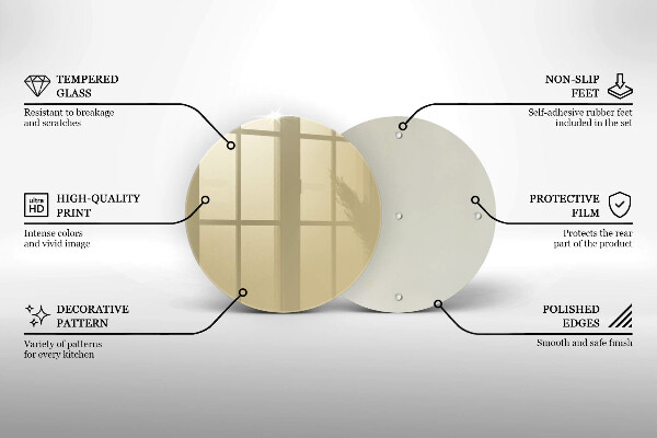 Planche à découper en verre Couleur beige
