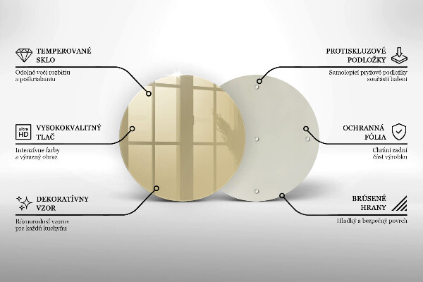 Planche à découper en verre Couleur beige