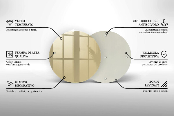 Planche à découper en verre Couleur beige