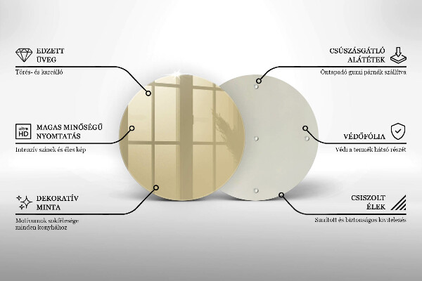 Planche à découper en verre Couleur beige