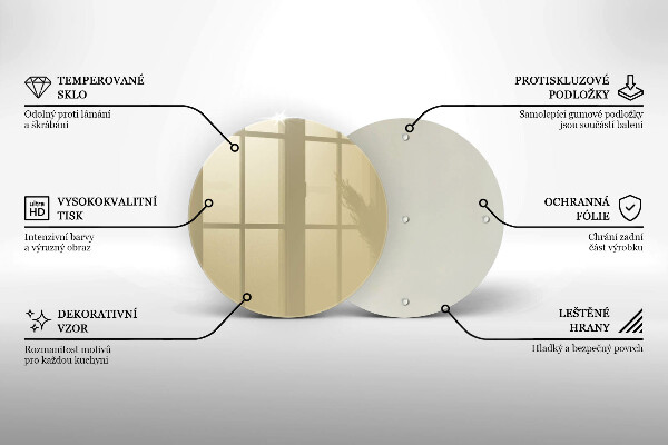 Planche à découper en verre Couleur beige