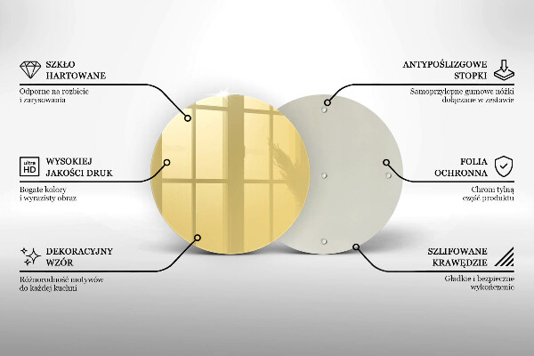Planche à découper en verre Jaune