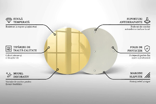 Planche à découper en verre Jaune