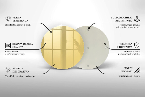 Planche à découper en verre Jaune