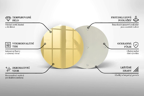 Planche à découper en verre Jaune