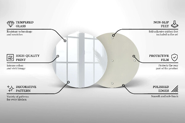 Planche à découper en verre couleur blanche