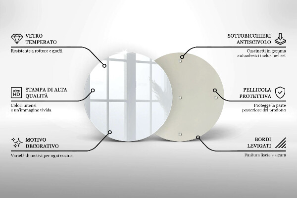 Planche à découper en verre couleur blanche