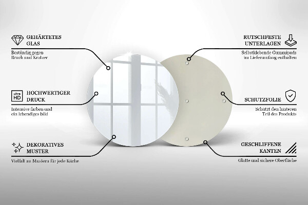 Planche à découper en verre couleur blanche