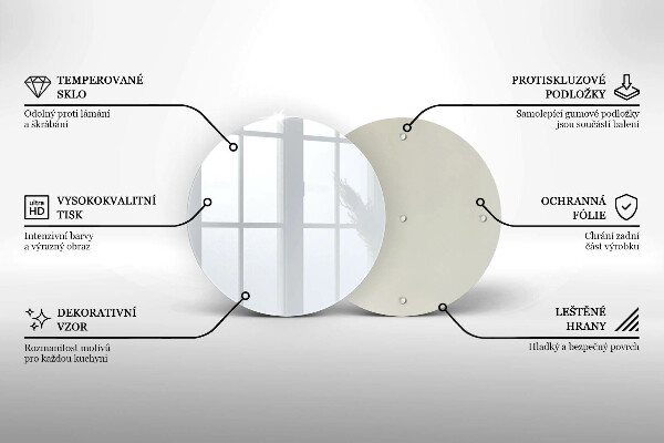 Planche à découper en verre couleur blanche