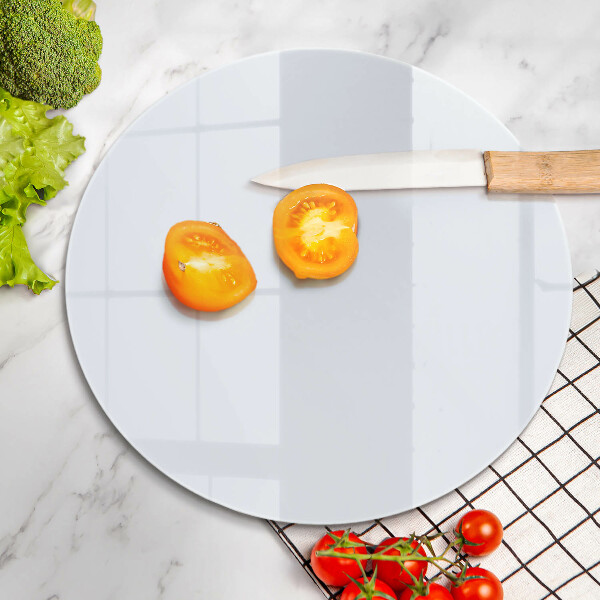 Planche à découper en verre couleur blanche