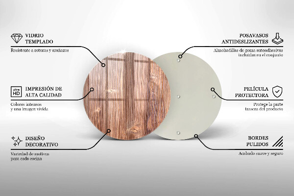 Protection plaque induction Bois naturel