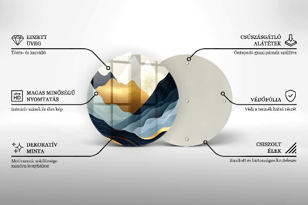 Protection plaque induction Montagnes abstraites