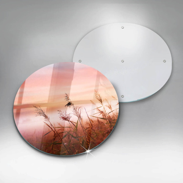 Protection plaque induction Paysage de champs d'herbe