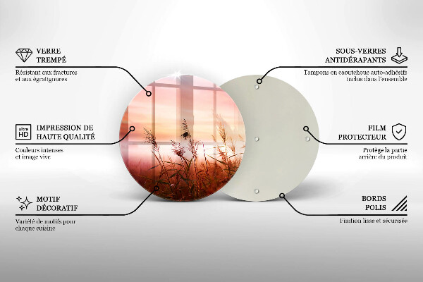 Protection plaque induction Paysage de champs d'herbe