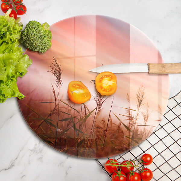 Protection plaque induction Paysage de champs d'herbe