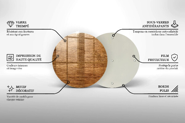 Protection plaque induction Texture de planche de bois