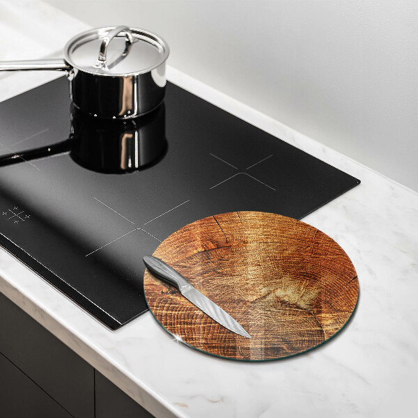 Protection plaque induction Grain de bois de l'arbre