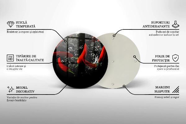 Protection plaque induction Piments dans l'eau