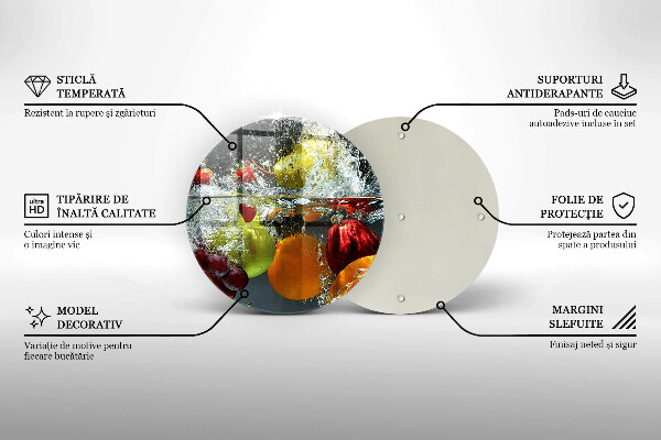 Protection plaque induction Fruits juteux dans l'eau