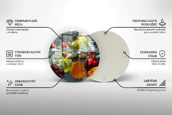 Protection plaque induction Fruits juteux dans l'eau