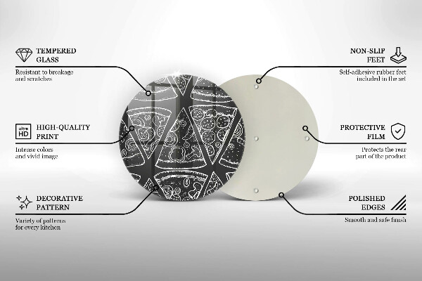 Protection plaque induction Illustration de pizza