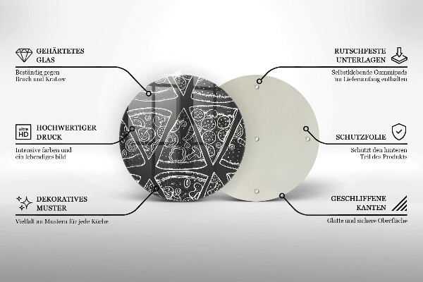 Protection plaque induction Illustration de pizza