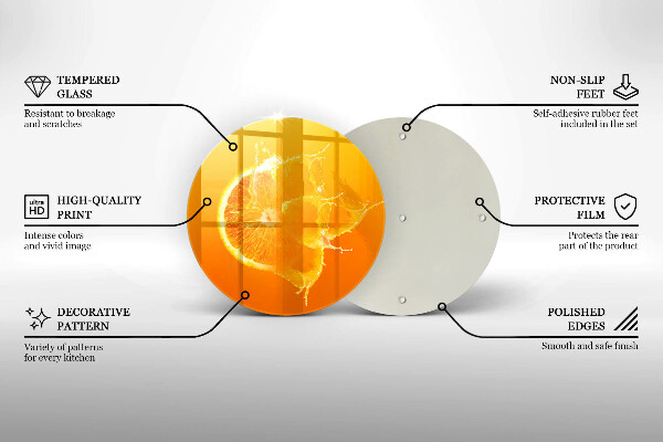 Protection plaque induction Fruit orange juteux