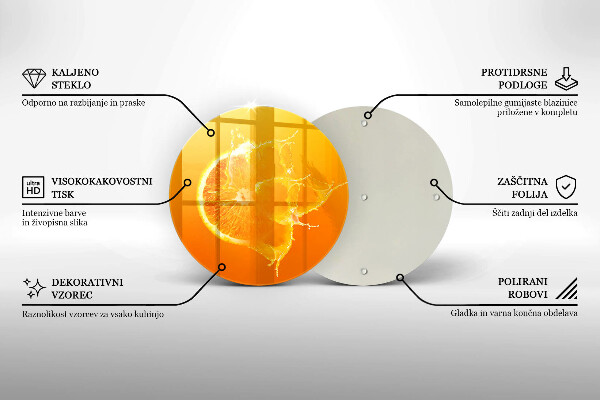 Protection plaque induction Fruit orange juteux