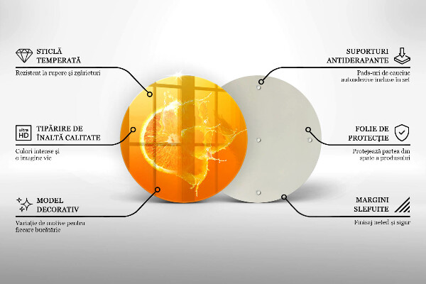 Protection plaque induction Fruit orange juteux