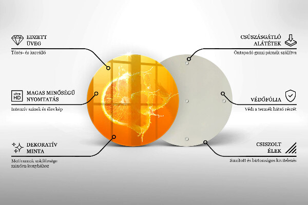 Protection plaque induction Fruit orange juteux