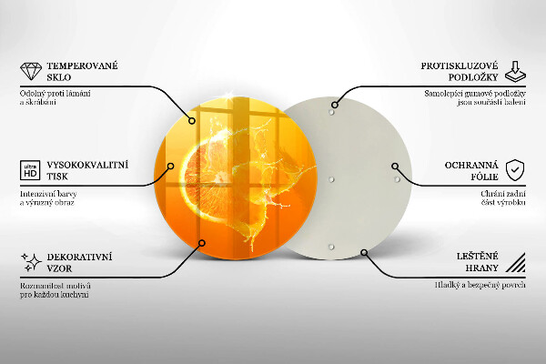 Protection plaque induction Fruit orange juteux