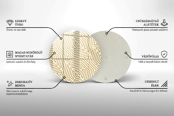 Protection plaque induction Lignes géométriques