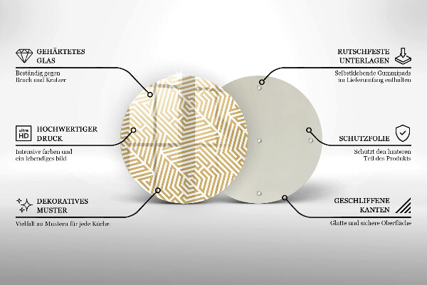 Protection plaque induction Lignes géométriques