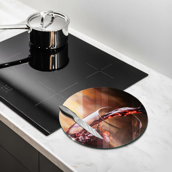 Protection plaque induction Du vin rouge et un verre
