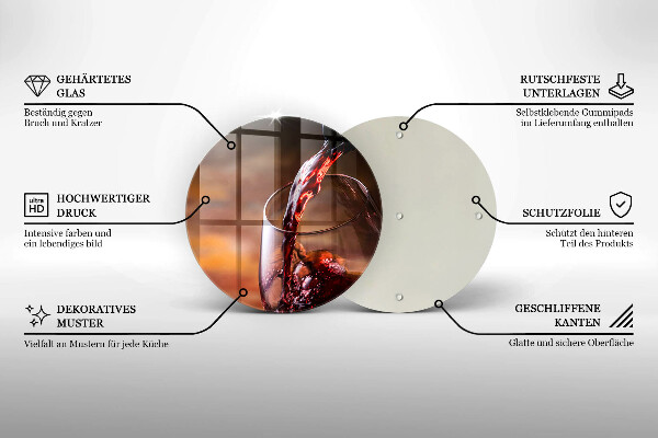 Protection plaque induction Du vin rouge et un verre