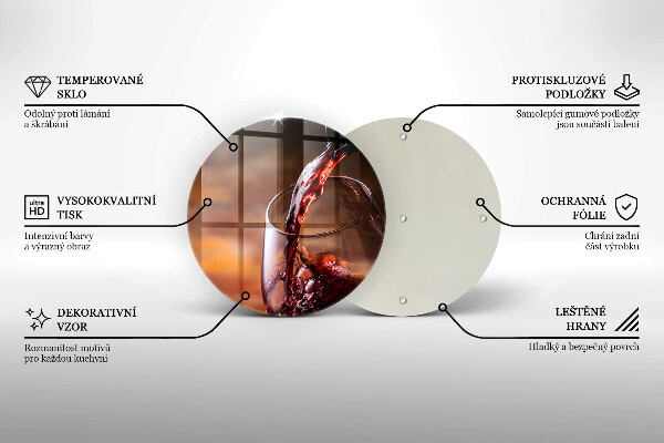 Protection plaque induction Du vin rouge et un verre