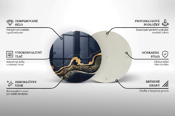 Protection plaque induction Lignes dorées abstraites