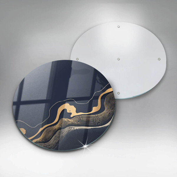 Protection plaque induction Lignes dorées abstraites