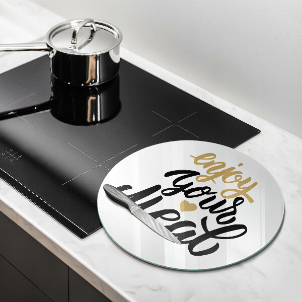 Protection plaque induction Inscription Enjoy your meal