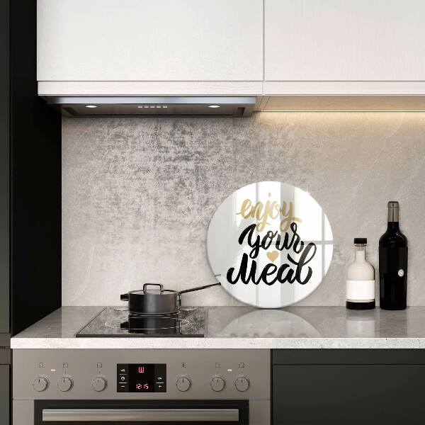 Protection plaque induction Inscription Enjoy your meal