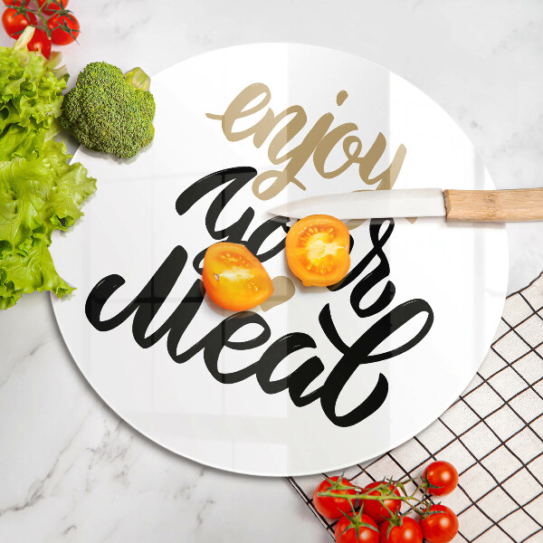 Protection plaque induction Inscription Enjoy your meal