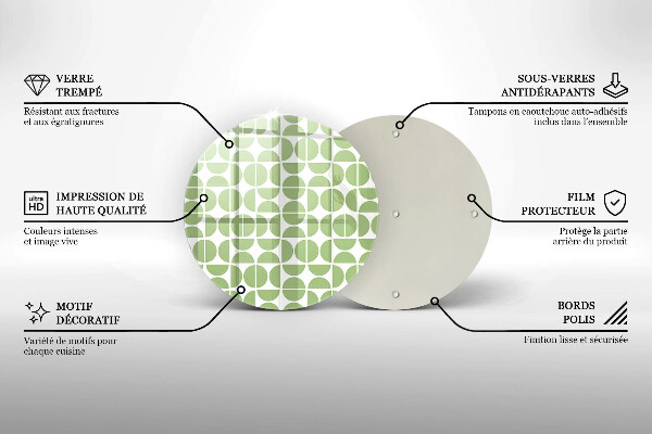 Protection plaque induction Modèle de formes bohèmes