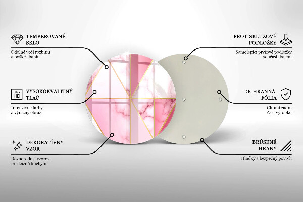 Protection plaque induction Marbre géométrique