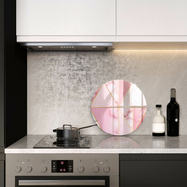 Protection plaque induction Marbre géométrique