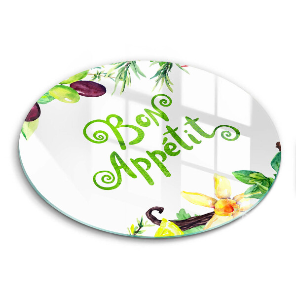 Protection plaque induction Inscription Bon Appetit