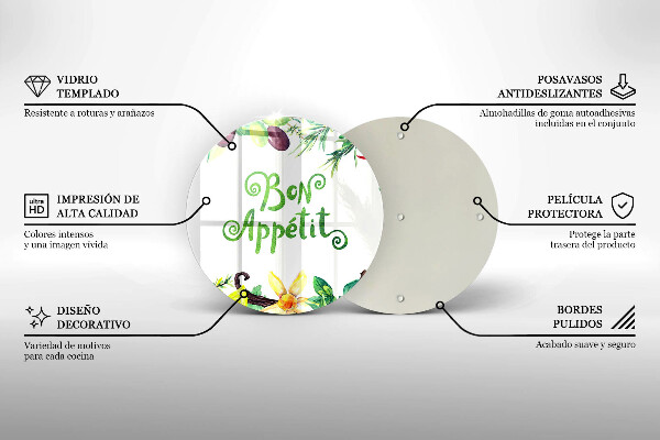 Protection plaque induction Inscription Bon Appetit