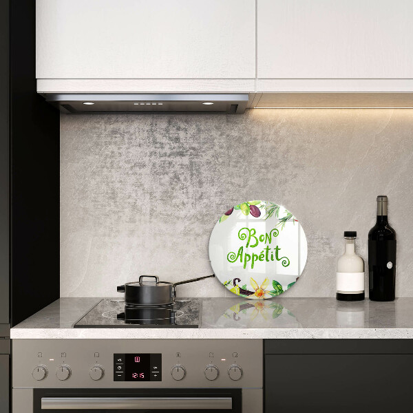 Protection plaque induction Inscription Bon Appetit