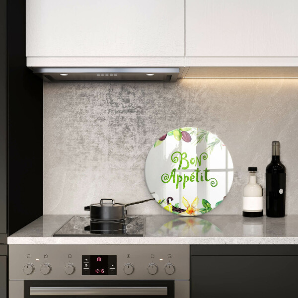 Protection plaque induction Inscription Bon Appetit