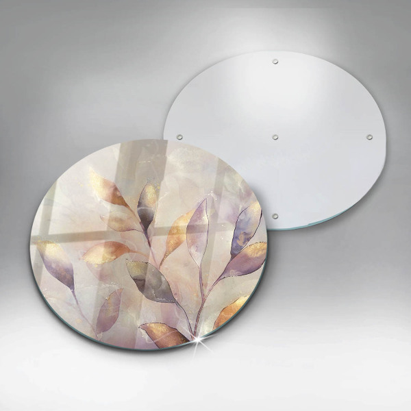 Protection plaque induction Feuilles de bohème peintes