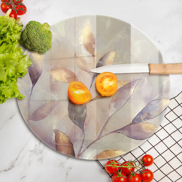 Protection plaque induction Feuilles de bohème peintes